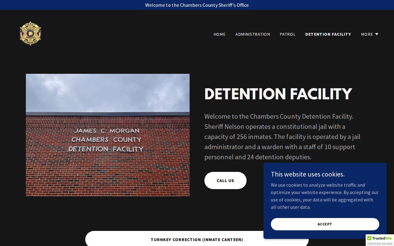 Chambers County sheriff detention source for arrest and inmate records