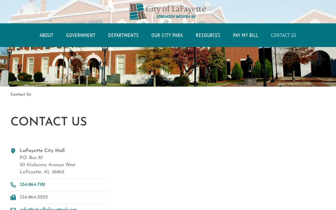 LaFayette criminal history city contact and records fallback