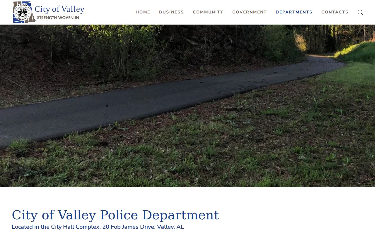 Valley criminal record check at Valley Police Department