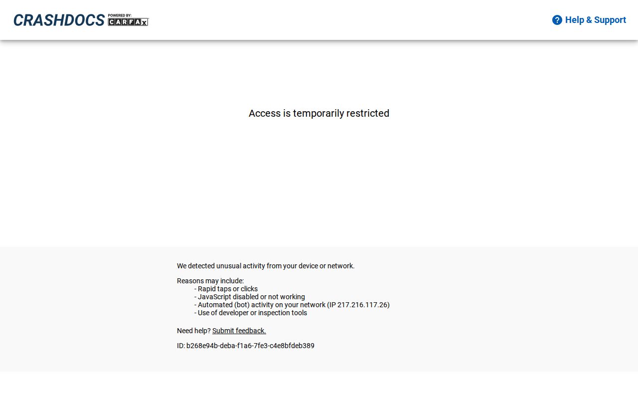 Valley criminal records accident report referral through CRASHDOCS